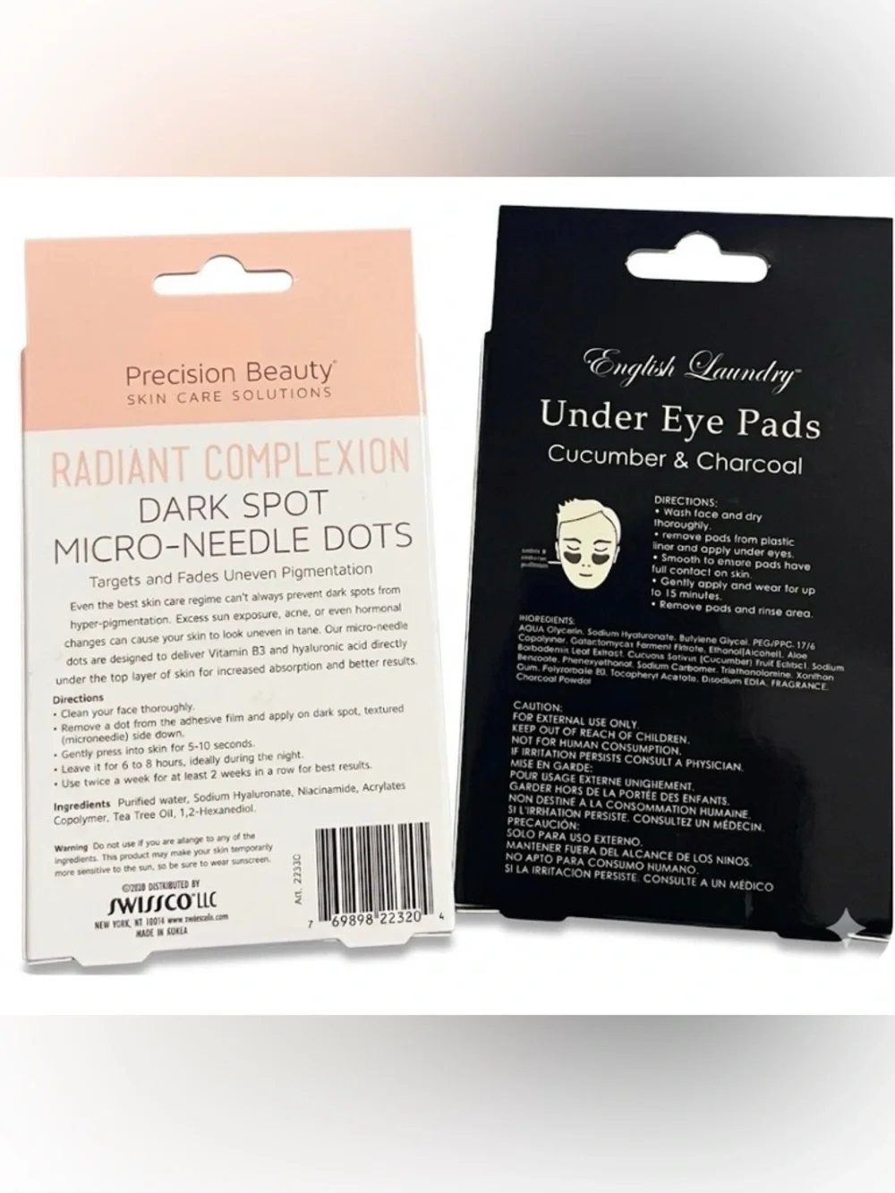 K-Beauty Bundle: Precision Beauty Microneedle Dots & English Laundry Eye Pads - Picture 2 of 3
